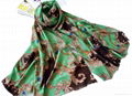 ladies high quality winter warm print woolen scarf 2