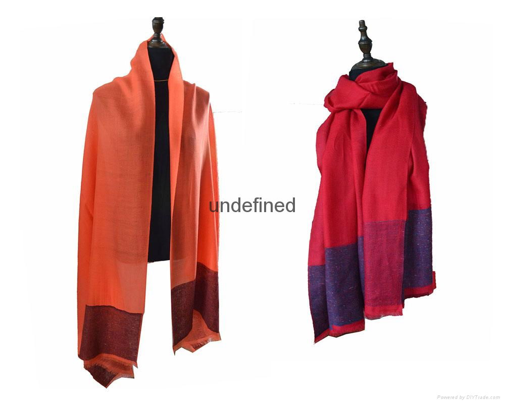 required woven women fashion solid color dot  wool scarf 4