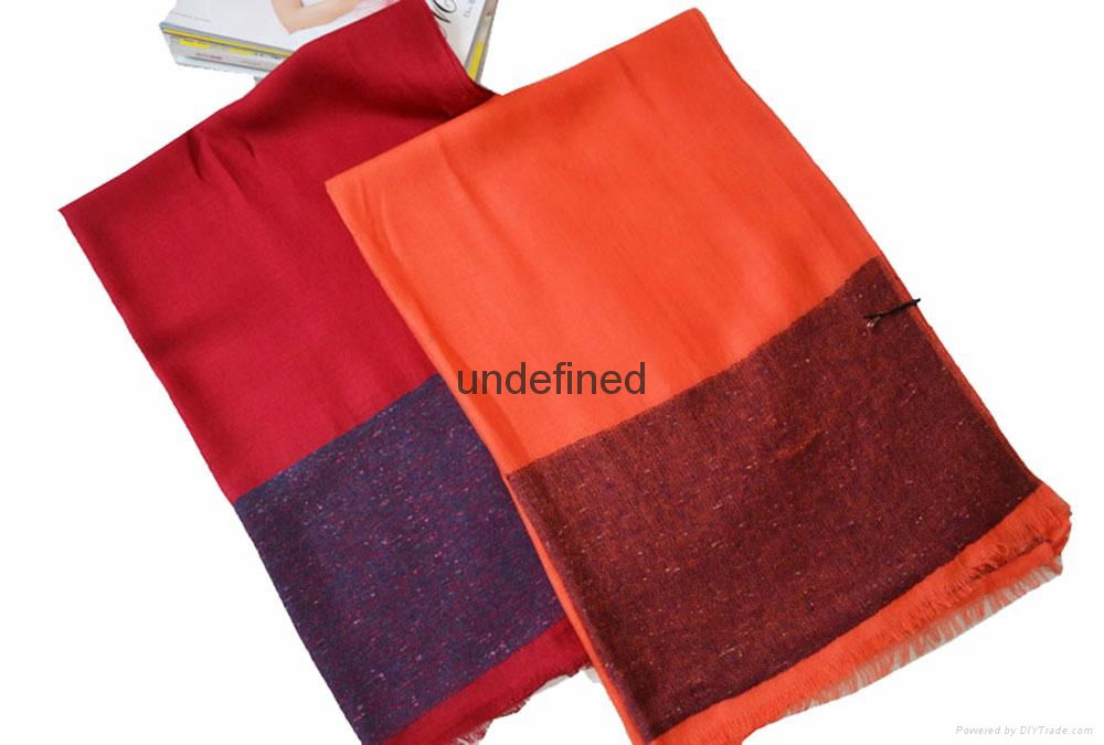 required woven women fashion solid color dot  wool scarf 3