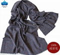 thick heavy weighted latest fashion blue pure wool scarf and shawl 1