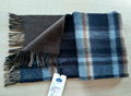 men's double-sides check cashmere scarf