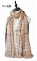 ladies warm fashion lepoard print100% woolen with rex rabbit fur scarf shawl 5