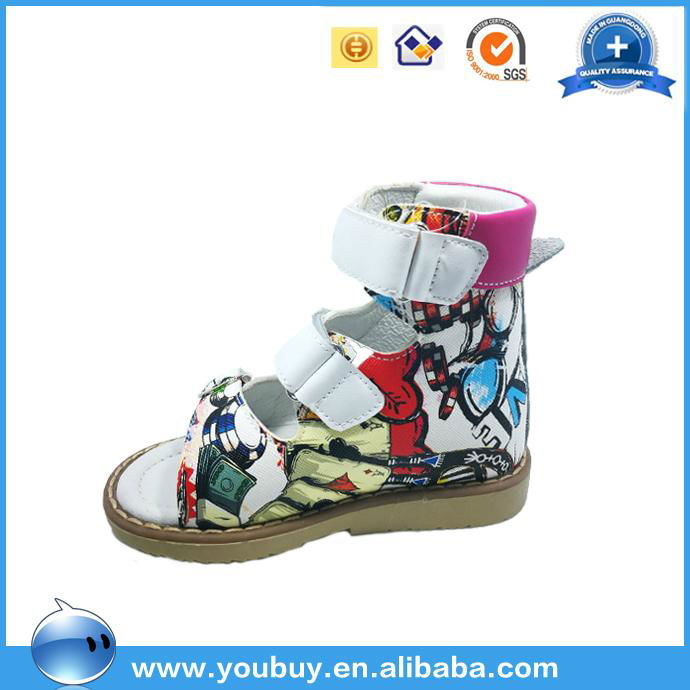 Leather children orthopedic shoes ,kids flat feet shoes from china manufacture  2