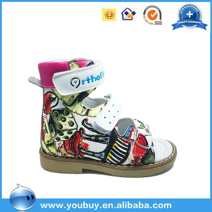 Leather children orthopedic shoes ,kids flat feet shoes from china manufacture 