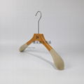 Natural high quality wooden hanger top wooden hanger long hook hanger 4