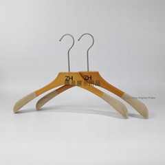 Natural high quality wooden hanger top wooden hanger long hook hanger