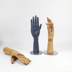 Wooden Hand Mannequin Display with titanium base  beech wood 29cm hand