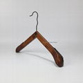 top hanger Dutch wooden hanger with balck hook and non slip wooden hanger 3