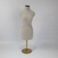  female half Grey linen bust dress form mannequin Fabric mannequin  1