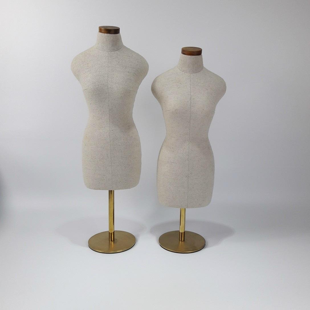  female half Grey linen bust dress form mannequin Fabric mannequin  3