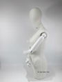 Fabirc  dispaly white linon female half body mannequin dispaly  3