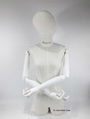 Fabirc  dispaly white linon female half body mannequin dispaly  1