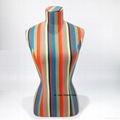 Fashion lady fabric Rainbow color fitting manikin half body