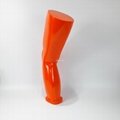 Male display sport leg knee forms Orange color silver color 