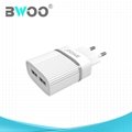 BWOO Hot Sale Mobile Phone USB Travel Charger with Cable 2