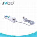 BWOO Dual USB Portable Car Charger for All Mobile Phone with cable 3