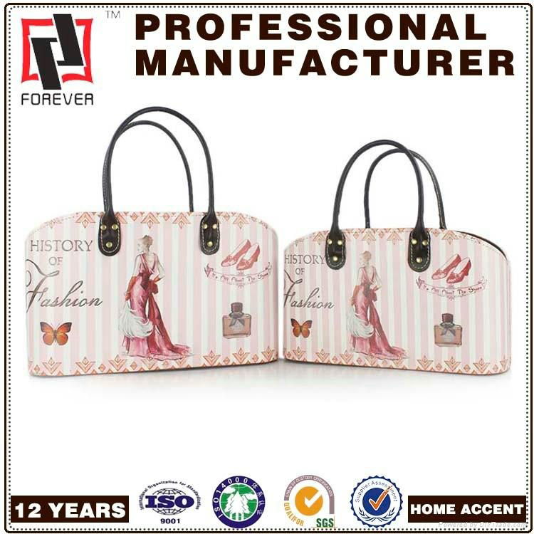 Forever Wholesale Faux Leather Empty Gift Basket Gift Basket PU Gift