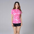 Camouflage Spandex MMA T-Shirt Gym Yogawear for Swimming Slimming 1