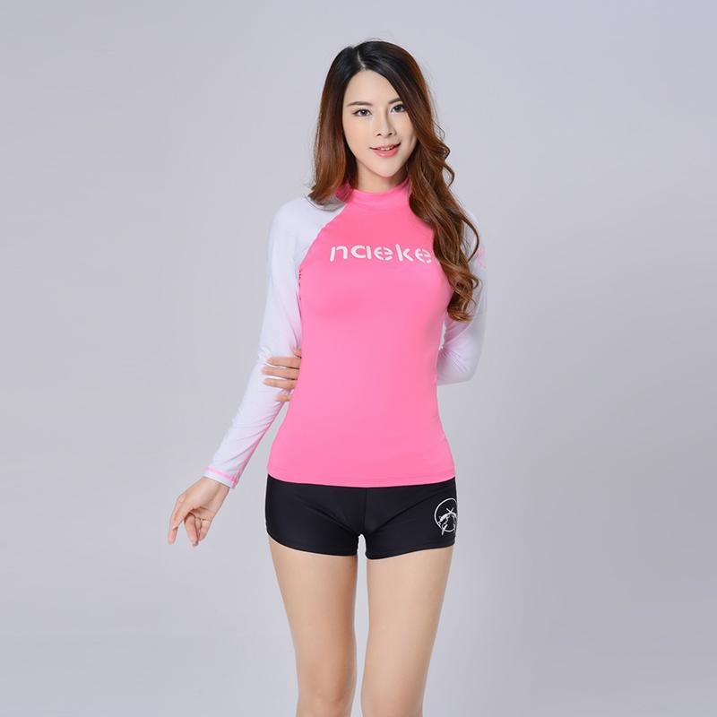 Lycra Long Sleeve T-Shirt Swimwear Sports Wear Rash Guard for Sports 4