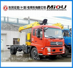 Dongfeng Tianjin Euro4 DFL5160JSQBX5A 180hp 4*2 7t loading capacity truck crane