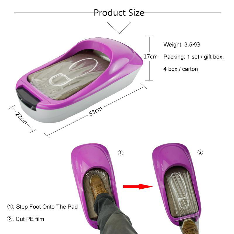Joyclean Plastic Shoe Cover Dispenser for Disposable PE Film Shoe Covers 3
