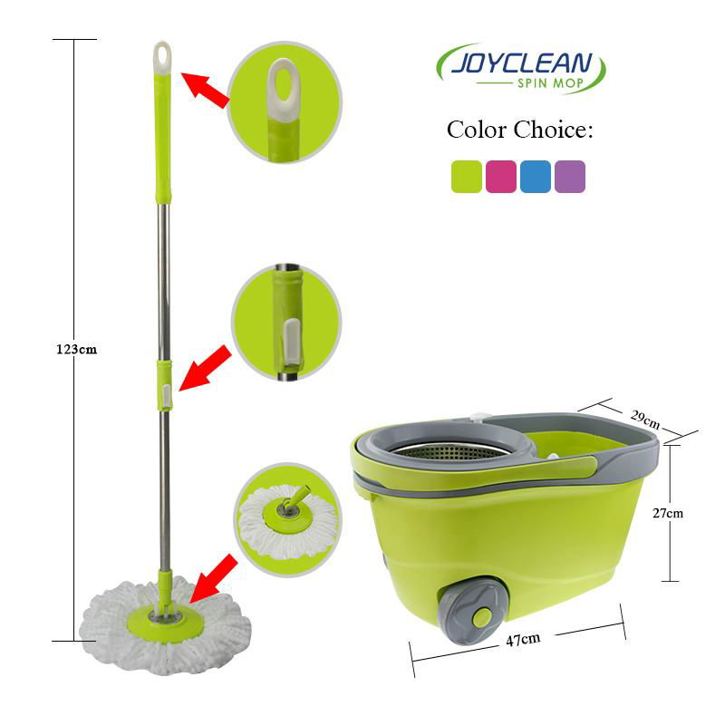 Joyclean Walkable Spin Mop with 2 big wheels 2