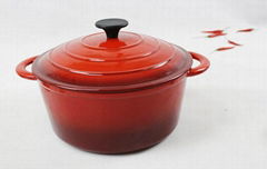 Cast Iron Enameled Casserole Pot