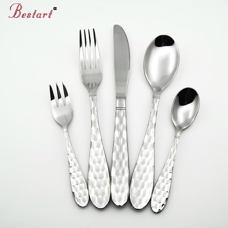 24pcs stainless steel flatware set for spoon fork knife set
