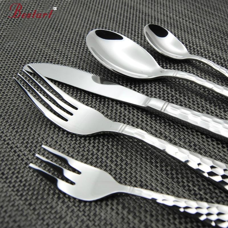 24pcs stainless steel flatware set for spoon fork knife set 3