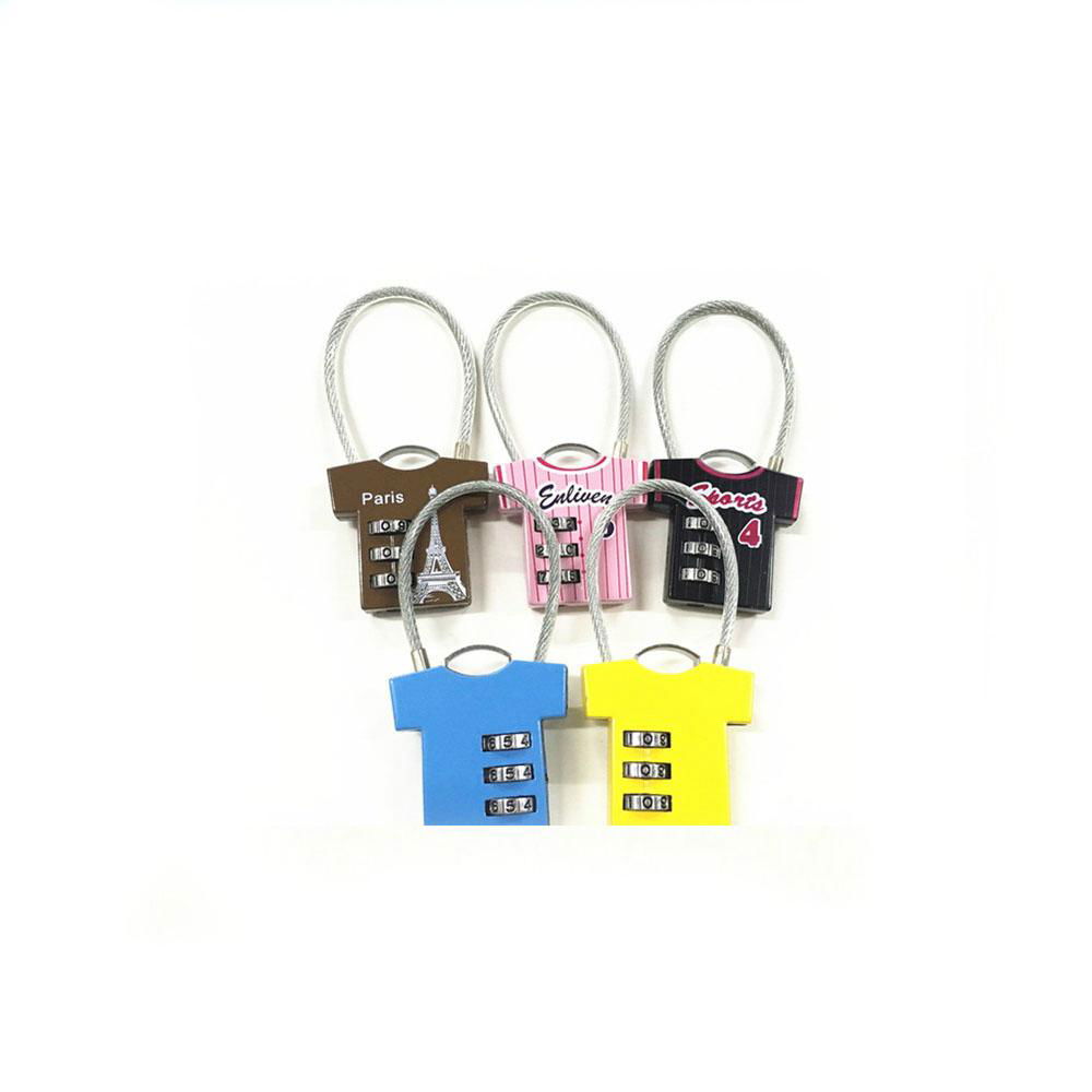 T-shirt shape lock 3 digital combination lock for bag safe 4