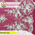 wholesale new design rayon lace fabric for wedding dress