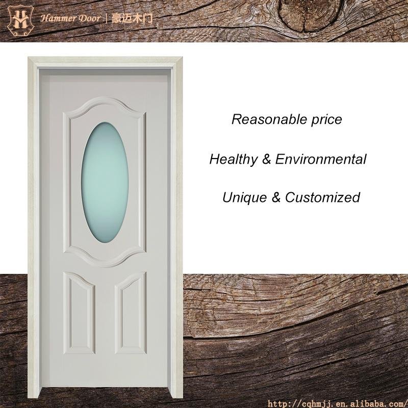 Soild wood bedroom door design from Chinese manufactory