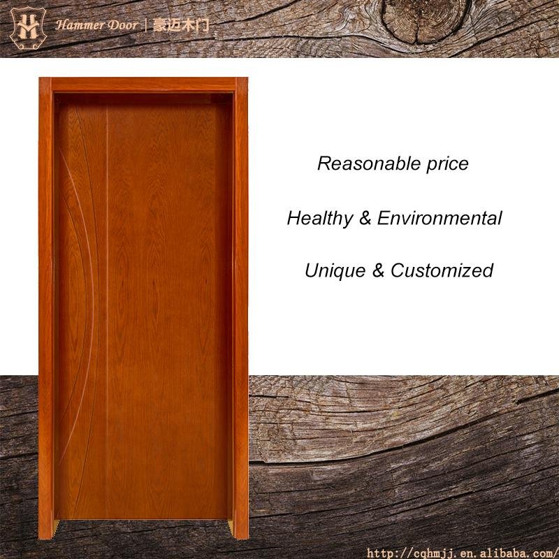 Soild wood bedroom door design from Chinese manufactory 3