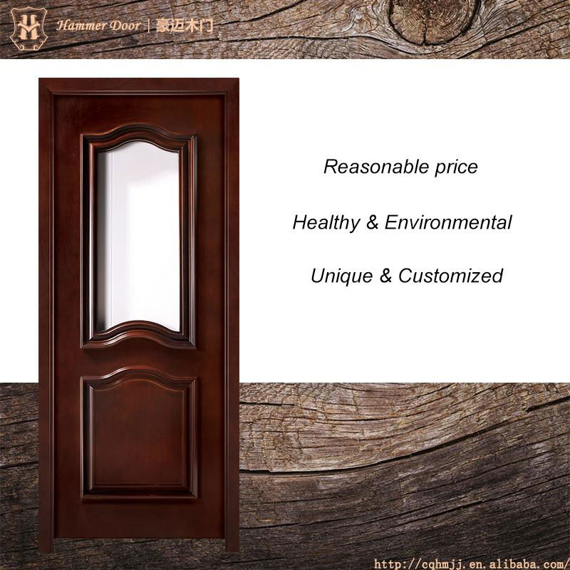 New solid wood door design from chiese factory 4