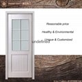 HONMAX double main entry glass insert door for interior wood door 2