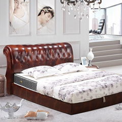 皮床軟床真皮皮藝床榻榻米床雙人高箱床廠家直銷婚床小戶型現代床