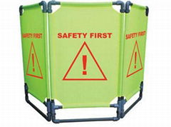 Lightweight portable Folding Fabric Barrier  ideal for alerting individuals not 