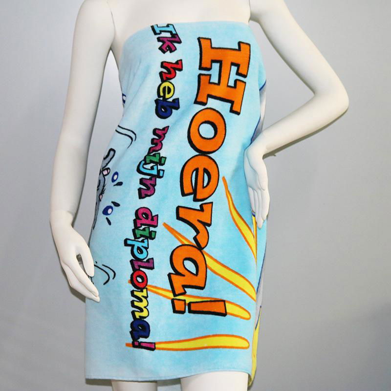 promotion custom velour reactive printing beach towel 3