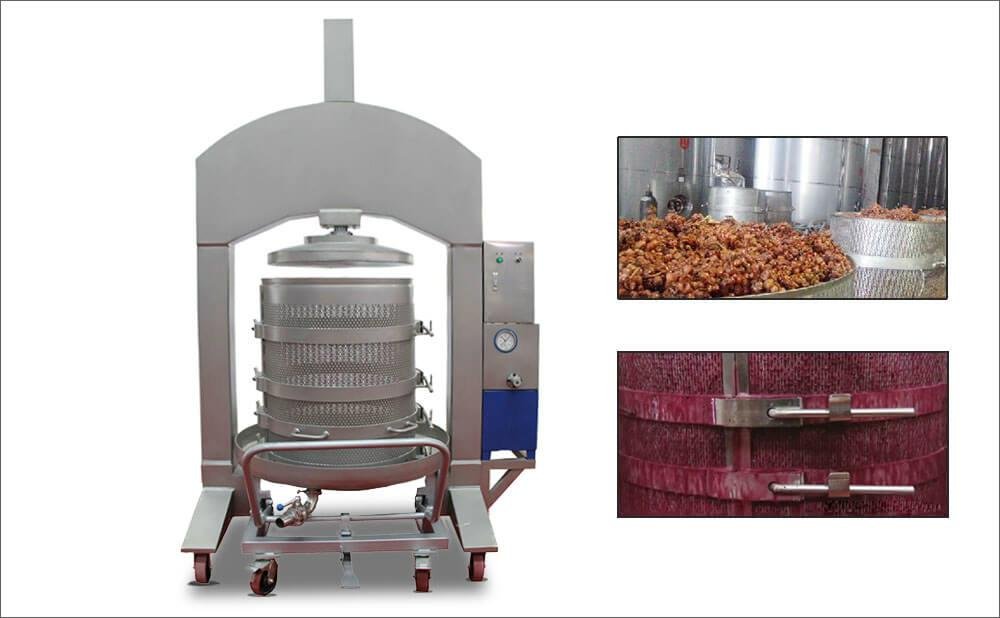 Stainless Steel Industrial Hydraulic Wine Press For Grape Wine & Fruit Wine
