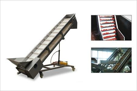 Inclined Scraper Belt Conveyor For Grape Elevating