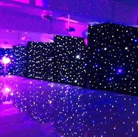 UK ceiling change color LED star curtain drapery 