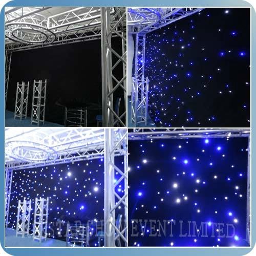 UK ceiling change color LED star curtain drapery  3