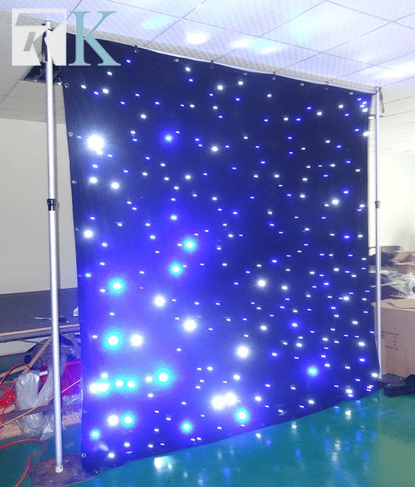 UK ceiling change color LED star curtain drapery  4