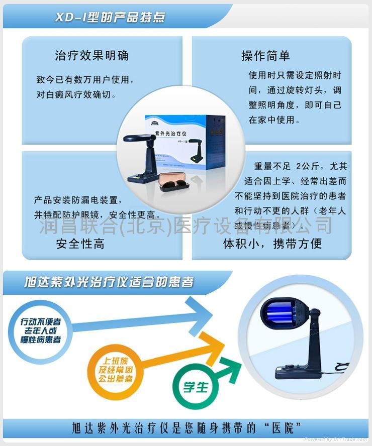 XD-I型旭达黑光灯牌UVA紫外光线白癜风治疗仪器 3