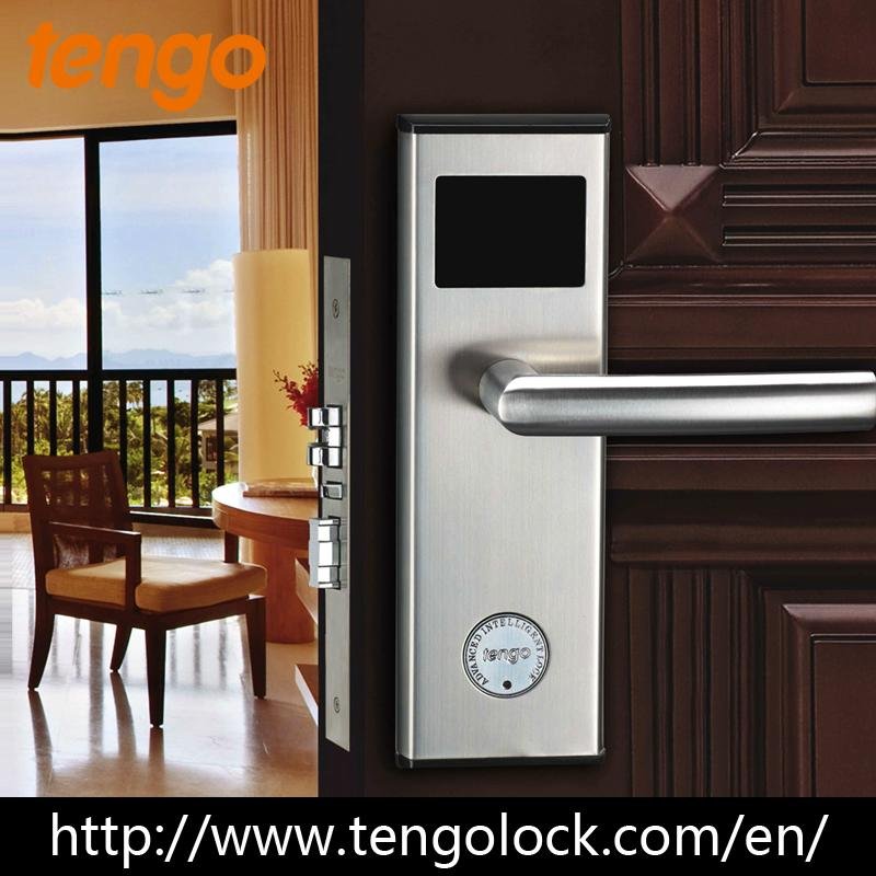 Silver Top quality Electronic RFID Keyless Hotel Smart Card Door Lock 4