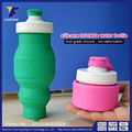 BPA Free Fruit Infuser Bottle Pink Plastic Collapsible Water Bottle 3