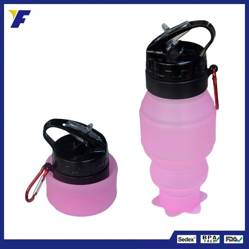 2017 Christmas Gifts Silicone Collapsible Water Bottle for Kids 3