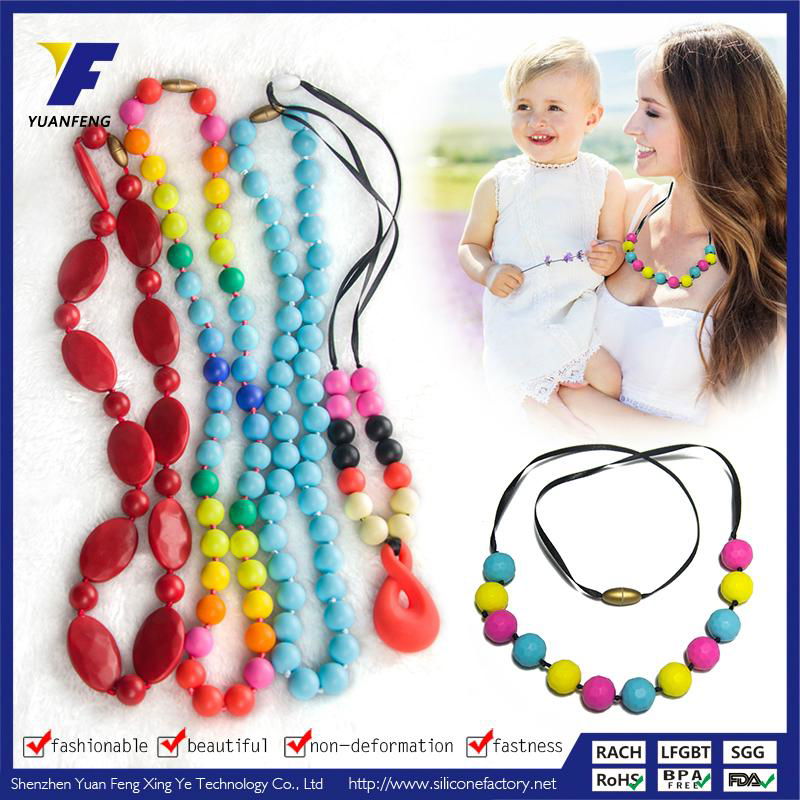 Wholesale best baby teething necklace for baby toys YF06 Shenzhen