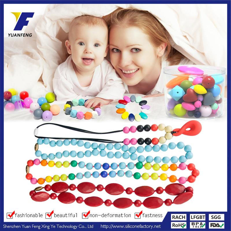 Wholesale best baby teething necklace for baby toys YF06 Shenzhen