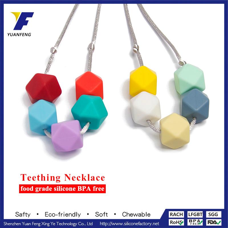 Fashionable Silicone Teething Necklace for Baby